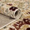 Superior Indoor Area Rug, Jute Backing, Modern Aesthetic, Vintage Floral Oriental Rugs, Home Decor for Entry, Dining, Kitchen, Augusta Collection, 8′ x 8′, Beige/Brown(Camel)