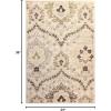 Superior Indoor Area Rug, Jute Backing, Modern Aesthetic, Vintage Floral Oriental Rugs, Home Decor for Entry, Dining, Kitchen, Augusta Collection, 8′ x 8′, Beige/Brown(Beige Brown)