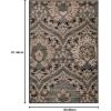 Superior Indoor Area Rug, Jute Backing, Modern Aesthetic, Vintage Floral Oriental Rugs, Home Decor for Entry, Dining, Kitchen, Augusta Collection, 8′ x 8′, Beige/Brown(Light Blue)