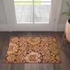 Superior Indoor Area Rug, Jute Backing, Modern Aesthetic, Vintage Floral Oriental Rugs, Home Decor for Entry, Dining, Kitchen, Augusta Collection, 8′ x 8′, Beige/Brown(Red)