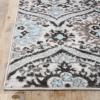 Superior Indoor Area Rug, Jute Backing, Modern Aesthetic, Vintage Floral Oriental Rugs, Home Decor for Entry, Dining, Kitchen, Augusta Collection, 8′ x 8′, Beige/Brown(Turquoise)