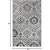 Superior Indoor Area Rug, Jute Backing, Modern Aesthetic, Vintage Floral Oriental Rugs, Home Decor for Entry, Dining, Kitchen, Augusta Collection, 8′ x 8′, Beige/Brown(Deep Royal)