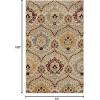 Superior Indoor Area Rug, Jute Backing, Modern Aesthetic, Vintage Floral Oriental Rugs, Home Decor for Entry, Dining, Kitchen, Augusta Collection, 8′ x 8′, Beige/Brown(Brown)