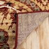 Superior Indoor Area Rug, Jute Backing, Modern Aesthetic, Vintage Floral Oriental Rugs, Home Decor for Entry, Dining, Kitchen, Augusta Collection, 8′ x 8′, Beige/Brown(Red)