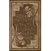 Superior Indoor Area Rug, Jute Backing, Modern Bohemian Oversized Floral Scroll, Ideal for Entryway, Living Room, Kitchen, Bedroom, Hallway, Floor Cover, Rosette Collection, 5′ x 8′, Taupe(Beige Brown)