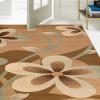 Superior Indoor Area Rug, Jute Backing, Modern Bohemian Oversized Floral Scroll, Ideal for Entryway, Living Room, Kitchen, Bedroom, Hallway, Floor Cover, Rosette Collection, 5′ x 8′, Taupe(Taupe)