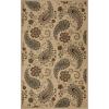 Superior Indoor Area Rug, Jute Backing, Modern Bohemian Oversized Floral Scroll, Ideal for Entryway, Living Room, Kitchen, Bedroom, Hallway, Floor Cover, Rosette Collection, 5′ x 8′, Taupe(Beige)