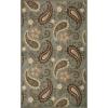 Superior Indoor Area Rug, Jute Backing, Modern Bohemian Oversized Floral Scroll, Ideal for Entryway, Living Room, Kitchen, Bedroom, Hallway, Floor Cover, Rosette Collection, 5′ x 8′, Taupe(Slate)