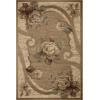 Superior Indoor Area Rug, Jute Backing, Modern Bohemian Oversized Floral Scroll, Ideal for Entryway, Living Room, Kitchen, Bedroom, Hallway, Floor Cover, Rosette Collection, 5′ x 8′, Taupe(Brown Ivory)
