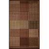 Superior Indoor Area Rug, Jute Backing, Modern Farmhouse Checkered Houndstooth, Ideal for Entry, Living Room, Kitchen, Bedroom, Hallway, Floor Cover, Natte Collection, 8′ x 10′, Red