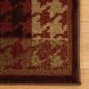 Superior Indoor Area Rug, Jute Backing, Modern Farmhouse Checkered Houndstooth, Ideal for Entry, Living Room, Kitchen, Bedroom, Hallway, Floor Cover, Natte Collection, 8′ x 10′, Red