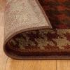 Superior Indoor Area Rug, Jute Backing, Modern Farmhouse Checkered Houndstooth, Ideal for Entry, Living Room, Kitchen, Bedroom, Hallway, Floor Cover, Natte Collection, 4′ x 6′, Red