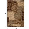 Superior Indoor Area Rug, Jute Backing, Modern Farmhouse Floral Color Block, Ideal for Entryway, Living Room, Kitchen, Bedroom, Hallway, Floor Cover, Rockhill Collection, 5′ x 8′, Beige(Beige)