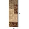 Superior Indoor Area Rug, Jute Backing, Modern Farmhouse Floral Color Block, Ideal for Entryway, Living Room, Kitchen, Bedroom, Hallway, Floor Cover, Rockhill Collection, 5′ x 8′, Beige(Rockhill – Beige)