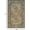 Superior Indoor Area Rug, Jute Backing, Modern Plush Rugs for Entryway, Kitchen Floors, Hallway, Office Floor Cover, Classic Floral Rugs, Radcliffe Collection, 4′ x 6′, Green(Green)