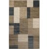 Superior Indoor Area Rug, Jute Backing, Modern Plush Rugs for Entryway, Kitchen Floors, Office Floor Cover, Color Block Rugs, Clifton Collection, 4′ x 6′, Beige/Blue(Beige-blue – Z)