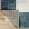 Superior Indoor Area Rug, Jute Backing, Modern Plush Rugs for Entryway, Kitchen Floors, Office Floor Cover, Color Block Rugs, Clifton Collection, 4′ x 6′, Beige/Blue(Rivulet – Z)