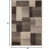 Superior Indoor Area Rug, Jute Backing, Modern Plush Rugs for Entryway, Kitchen Floors, Office Floor Cover, Color Block Rugs, Clifton Collection, 4′ x 6′, Beige/Blue(Beige)