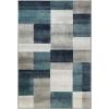 Superior Indoor Area Rug, Jute Backing, Modern Plush Rugs for Entryway, Kitchen Floors, Office Floor Cover, Color Block Rugs, Clifton Collection, 4′ x 6′, Beige/Blue(Rivulet – Z)