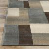Superior Indoor Area Rug, Jute Backing, Modern Plush Rugs for Entryway, Kitchen Floors, Office Floor Cover, Color Block Rugs, Clifton Collection, 4′ x 6′, Beige/Blue(Grey)