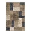 Superior Indoor Area Rug, Jute Backing, Modern Plush Rugs for Entryway, Kitchen Floors, Office Floor Cover, Color Block Rugs, Clifton Collection, 4′ x 6′, Beige/Blue(Beige-blue)