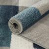 Superior Indoor Area Rug, Jute Backing, Modern Plush Rugs for Entryway, Kitchen Floors, Office Floor Cover, Color Block Rugs, Clifton Collection, 4′ x 6′, Beige/Blue(Rivulet – Z)