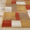 Superior Indoor Area Rug, Jute Backing, Modern Plush Rugs for Entryway, Kitchen Floors, Office Floor Cover, Color Block Rugs, Clifton Collection, 4′ x 6′, Beige/Blue(Ginger)