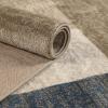 Superior Indoor Area Rug, Jute Backing, Modern Plush Rugs for Entryway, Kitchen Floors, Office Floor Cover, Color Block Rugs, Clifton Collection, 4′ x 6′, Beige/Blue(Beige-blue – Z)