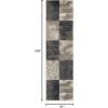 Superior Indoor Area Rug, Jute Backing, Modern Plush Rugs for Entryway, Living Room, Kitchen Floors, Bedroom, Hallway, Office Floor Cover, Abstract Rugs, Cobblestone Collection,4′ x 6′, Brown Beige(Black – Z)