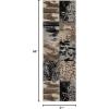 Superior Indoor Area Rug, Jute Backing, Modern Plush Rugs for Entryway, Living Room, Kitchen Floors, Bedroom, Hallway, Office Floor Cover, Abstract Rugs, Cobblestone Collection,4′ x 6′, Brown Beige(Beige – Z)