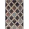 Superior Indoor Area Rug, Jute Backing, Modern Plush Rugs for Hallway, Living, Dining Room, Office, Kitchen, Geometric Trellis Floor Decor, Viking Collection, 8′ x 8′, Ivory(Chocolate)