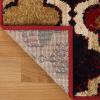 Superior Indoor Area Rug, Jute Backing, Modern Plush Rugs for Hallway, Living, Dining Room, Office, Kitchen, Geometric Trellis Floor Decor, Viking Collection, 8′ x 8′, Ivory(Red Blue – Z)