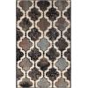 Superior Indoor Area Rug, Jute Backing, Modern Plush Rugs for Hallway, Living, Dining Room, Office, Kitchen, Geometric Trellis Floor Decor, Viking Collection, 8′ x 8′, Ivory(A Chocolate)