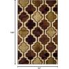 Superior Indoor Area Rug, Jute Backing, Modern Plush Rugs for Hallway, Living, Dining Room, Office, Kitchen, Geometric Trellis Floor Decor, Viking Collection, 8′ x 8′, Ivory(Coffee)