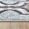 Superior Indoor Area Rug, Jute Backing, Modern Plush Rugs for Hallway, Living, Dining Room, Office, Kitchen, Geometric Trellis Floor Decor, Viking Collection, 8′ x 8′, Ivory(Turquoise)