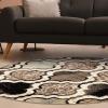 Superior Indoor Area Rug, Jute Backing, Modern Plush Rugs for Hallway, Living, Dining Room, Office, Kitchen, Geometric Trellis Floor Decor, Viking Collection, 8′ x 8′, Ivory(B Ivory)