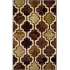 Superior Indoor Area Rug, Jute Backing, Modern Plush Rugs for Hallway, Living, Dining Room, Office, Kitchen, Geometric Trellis Floor Decor, Viking Collection, 8′ x 8′, Ivory(Coffee)