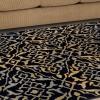 Superior Indoor Area Rug, Jute Backing, Patchwork Floral Rugs for Entryway, Living Room, Kitchen Floors, Plush Floor Cover, Color Block Damask Rug, Kennicot Collection, 4′ x 6′, Beige Red(Black Brown)