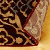 Superior Indoor Area Rug, Jute Backing, Patchwork Floral Rugs for Entryway, Living Room, Kitchen Floors, Plush Floor Cover, Color Block Damask Rug, Kennicot Collection, 4′ x 6′, Beige Red(Red)