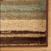 Superior Indoor Area Rug, Jute Backing, Patchwork Floral Rugs for Entryway, Living Room, Kitchen Floors, Plush Floor Cover, Color Block Damask Rug, Kennicot Collection, 4′ x 6′, Beige Red(Brown Multi)