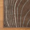 Superior Indoor Area Rug, Jute Backing, Plush Carpet Cover, for Hallways, Entry, Office, Plush Floor Cover, Modern Wood Grain, Abstract Lines, Veer Collection, 8′ x 10′, Black(Chocolate)