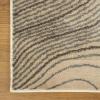 Superior Indoor Area Rug, Jute Backing, Plush Carpet Cover, for Hallways, Entry, Office, Plush Floor Cover, Modern Wood Grain, Abstract Lines, Veer Collection, 8′ x 10′, Black(Beige)