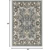 Superior Indoor Area Rug, Jute Backing, Plush Floral Rugs for Entryway, Kitchen Floors, Office Floor Cover, Traditional Oriental Rugs, Lille Collection, 5′ x 8′, Brown(Cream)