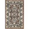 Superior Indoor Area Rug, Jute Backing, Plush Floral Rugs for Entryway, Kitchen Floors, Office Floor Cover, Traditional Oriental Rugs, Lille Collection, 5′ x 8′, Brown(Brown)