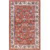 Superior Indoor Area Rug, Jute Backing, Plush Floral Rugs for Entryway, Kitchen Floors, Office Floor Cover, Traditional Oriental Rugs, Lille Collection, 5′ x 8′, Brown(Salmon – Z)