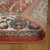 Superior Indoor Area Rug, Jute Backing, Plush Floral Rugs for Entryway, Kitchen Floors, Office Floor Cover, Traditional Oriental Rugs, Lille Collection, 5′ x 8′, Brown(Brown-salmon)