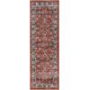 Superior Indoor Area Rug, Jute Backing, Plush Floral Rugs for Entryway, Kitchen Floors, Office Floor Cover, Traditional Oriental Rugs, Lille Collection, 5′ x 8′, Brown(Salmon)