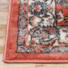 Superior Indoor Area Rug, Jute Backing, Plush Floral Rugs for Entryway, Kitchen Floors, Office Floor Cover, Traditional Oriental Rugs, Lille Collection, 5′ x 8′, Brown(Salmon)