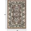 Superior Indoor Area Rug, Jute Backing, Plush Floral Rugs for Entryway, Kitchen Floors, Office Floor Cover, Traditional Oriental Rugs, Lille Collection, 5′ x 8′, Brown(Brown)