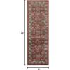 Superior Indoor Area Rug, Jute Backing, Plush Floral Rugs for Entryway, Kitchen Floors, Office Floor Cover, Traditional Oriental Rugs, Lille Collection, 5′ x 8′, Brown(Brown-salmon)